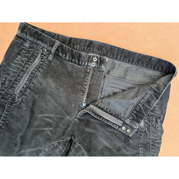 Armani Exchange Mens Black Corduroy Moto Biker Pants Zipper Detail Size 34 - Picture 3 of 8